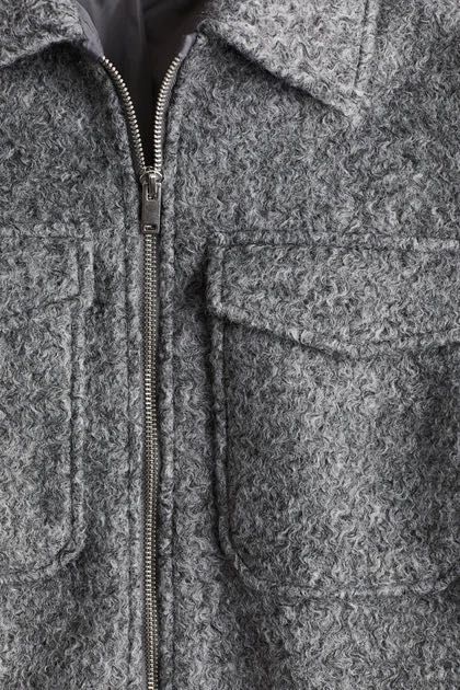 Бомбер букле сірий