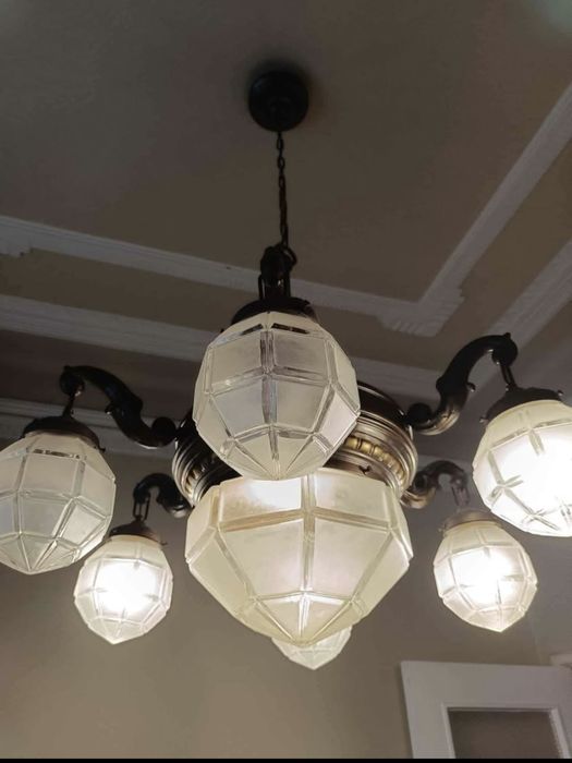 Candeeiro vintage dos anos 40 Art Deco