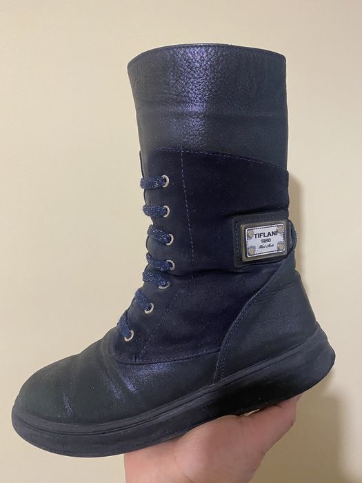 Шкіряні  зимові чобітки бренду Tiflani Brend ціну знижено