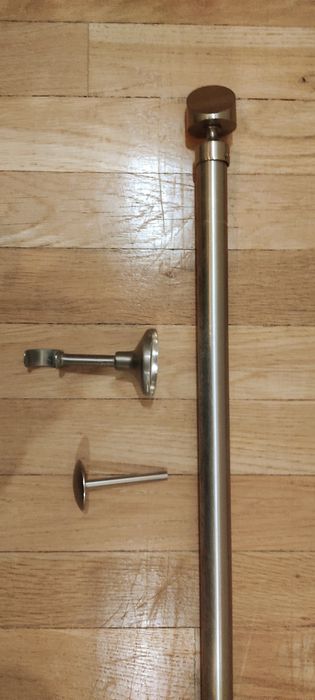 Varão de cortinado em aço inox 195cm