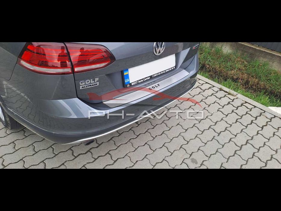 Хром накладка на задний бампер VW Golf-7 Golf 7 VII Универсал
