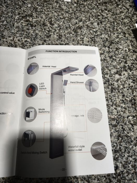 Coluna duche  nova todos acessórios