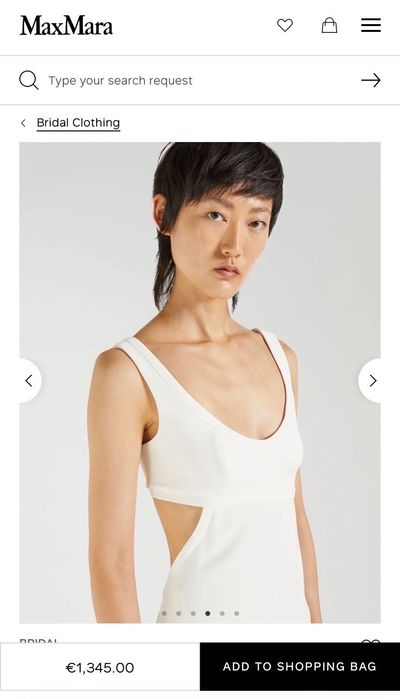 Vestido de Noiva Max Mara XS NOVO