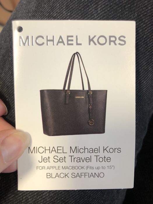 Michael kors jet set torebka shopper duża czarna złoto