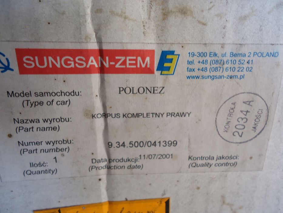 lampa tylna tył polonez caro prawa - oryginał - 041399
