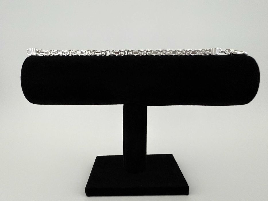 Srebrna Bransoletka Królewska 42 GRAM 23 CM NOWA ! PR. 925 Okazja !