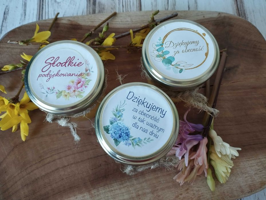 Małe miodki jako podziękowanie na ślub i inne okazje 10 szt