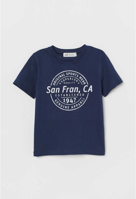 T-shirt menino azul navy "San Fran" "H&M" Tam.98-104cm! A estrear!