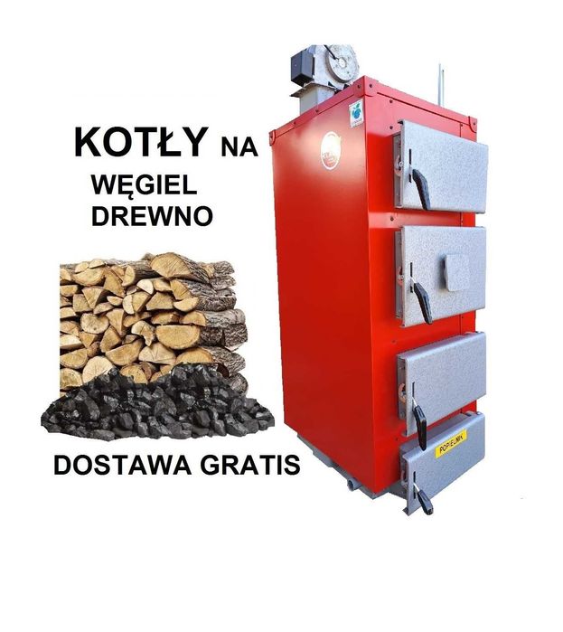 Piec do 140m2 Kocioł 16kw na Węgiel Drewno + Sterownik Dmuchawa