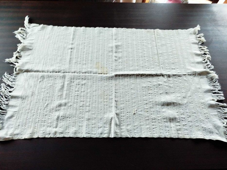 Individual em linho de mesa retangular