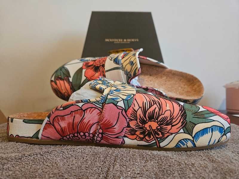 Klapki Scotch & Soda, rozmiar 39, kwiaty