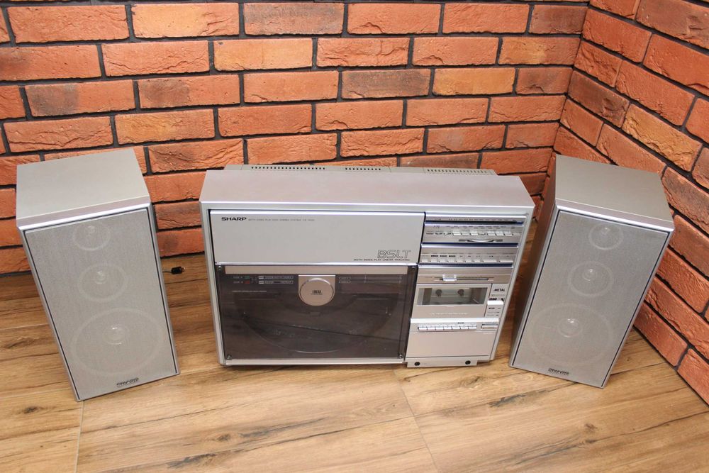 ‼️ Sharp VZ 3500 Wieża Stereo Gramofon pionowy Linearny + Kolumny ‼️