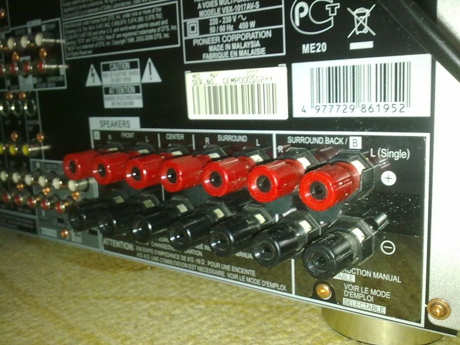 amplituner PIONEER VSX-1017 AV-S, USB, HDMI, 7x150W, kino domowe