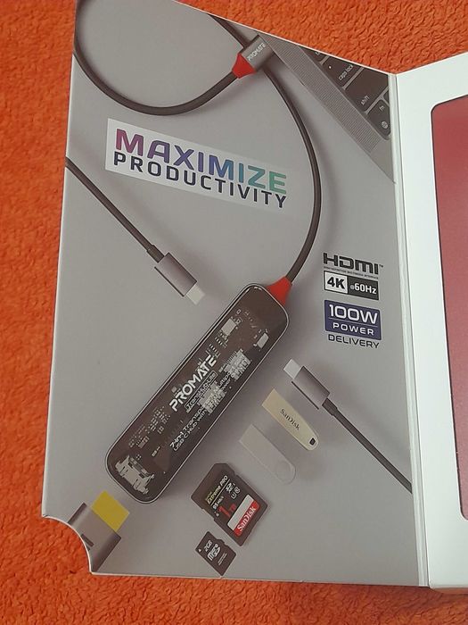 USB-C хаб 7-в-1 Promate. НОВИЙ.