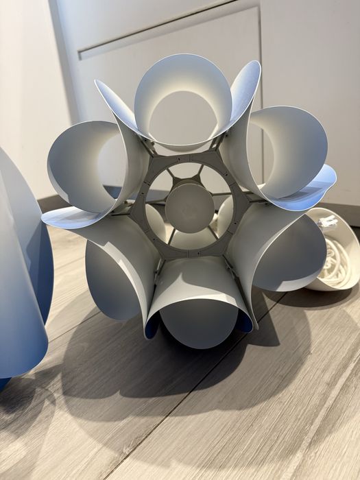 Lampa wisząca IKEA Trubbnate biało-niebieska dwie sztuki