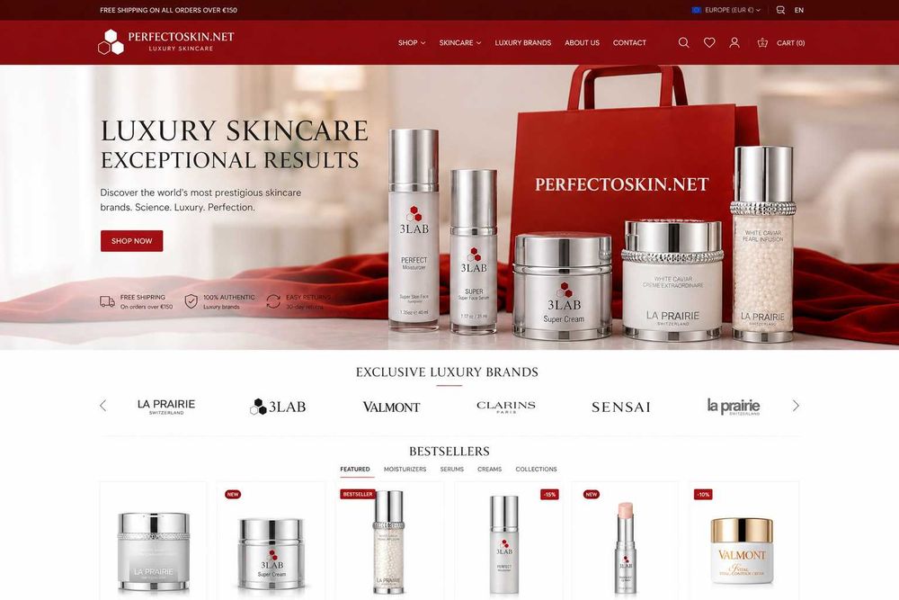 Loja Online Premium de Cosméticos – Dropshipping na Europa