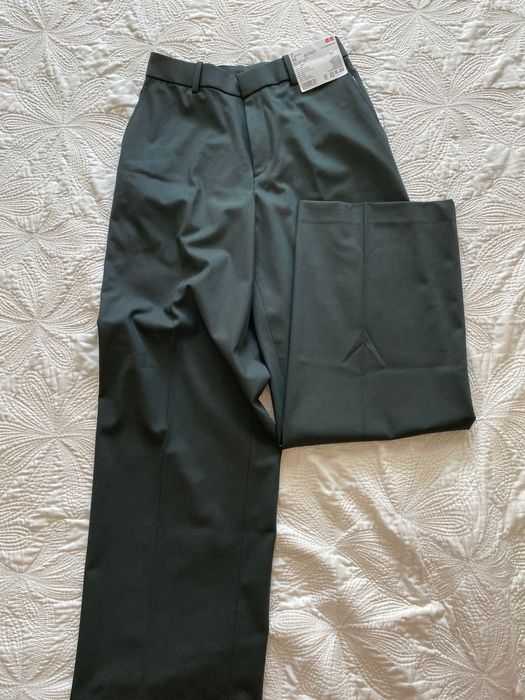 Штани широкі болотяного кольору Uniqlo XS