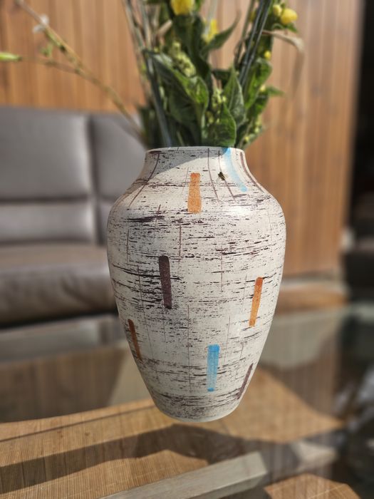 Duży wazon ceramiczny lata 60-te design #1118 Stylowy Węgrów