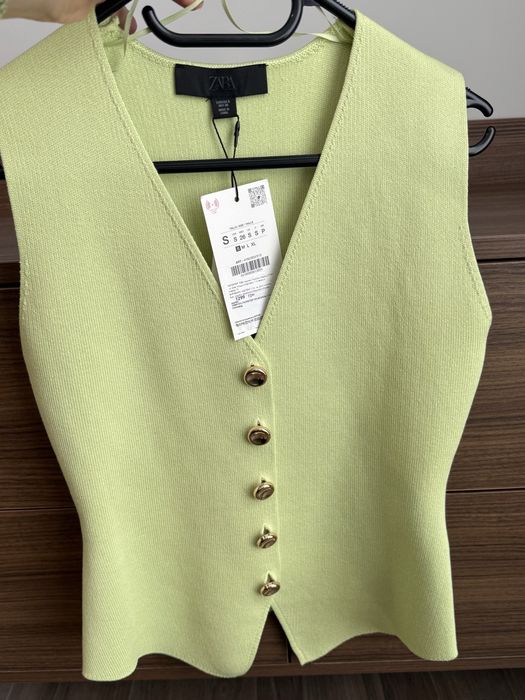 Трикотажний топ жилетка zara
