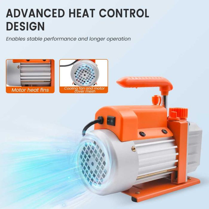 Bomba de Vácuo para HVAC/Refrigeração - Motor de Cobre, 3.5 CFM NOVO