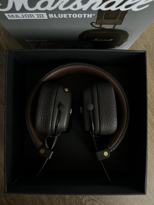 Навушники безпровідні Marshall 3 Bluetooth чорні, коричневі