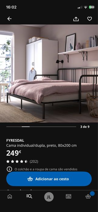 Sofa cama IKEA novo FYRESDAL
