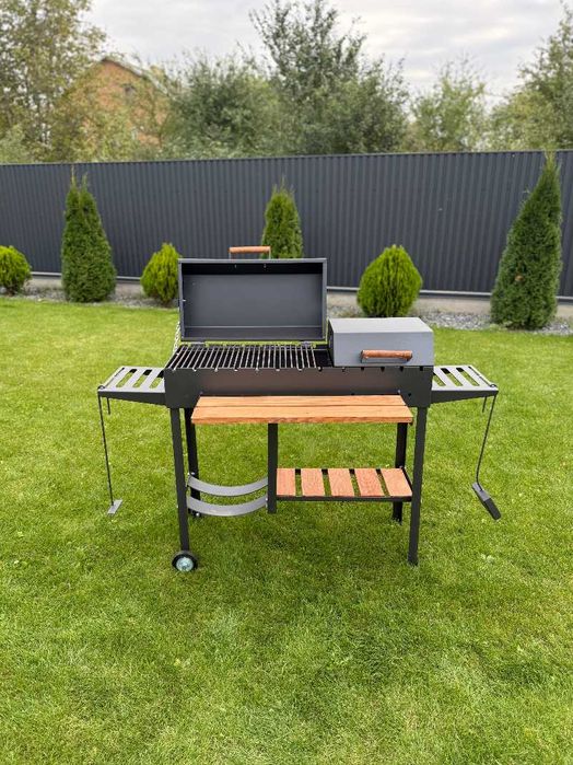 Мангал з кришками для барбекю та підставкою під казан метал 5 мм