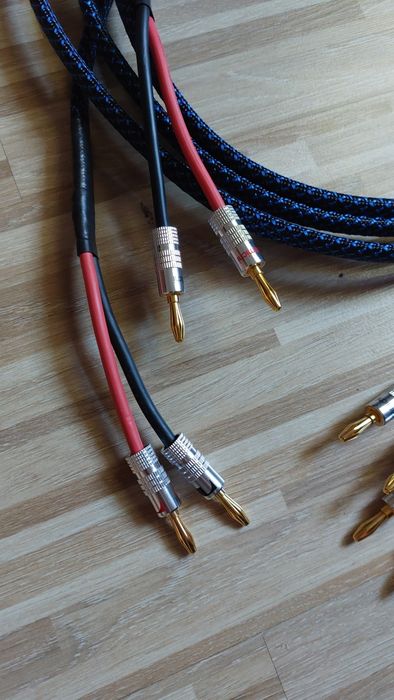 Kable głośnikowe 2x2.5m/2x4mm Nakamichi,feryt.