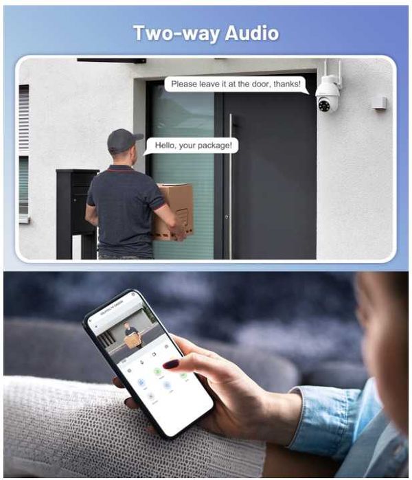 Zewnętrzna, obrotowa kamera GALAYOU Y4 Wifi 2K HD 1080P