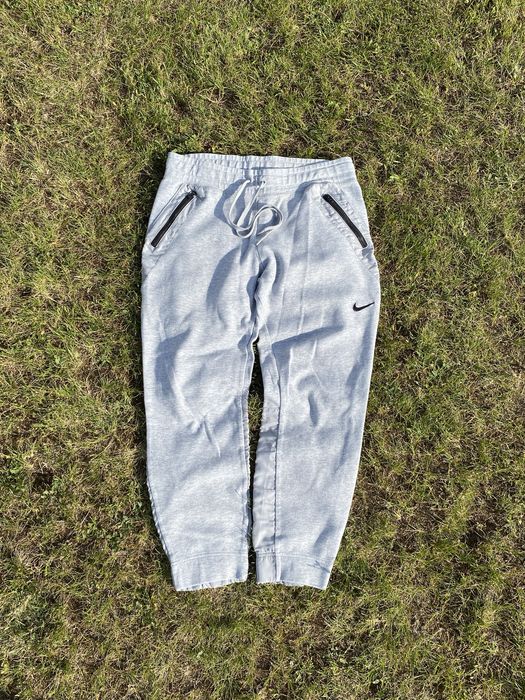 Spodnie dresowe damskie Nike swoosh grey szary logo streetwear sport M