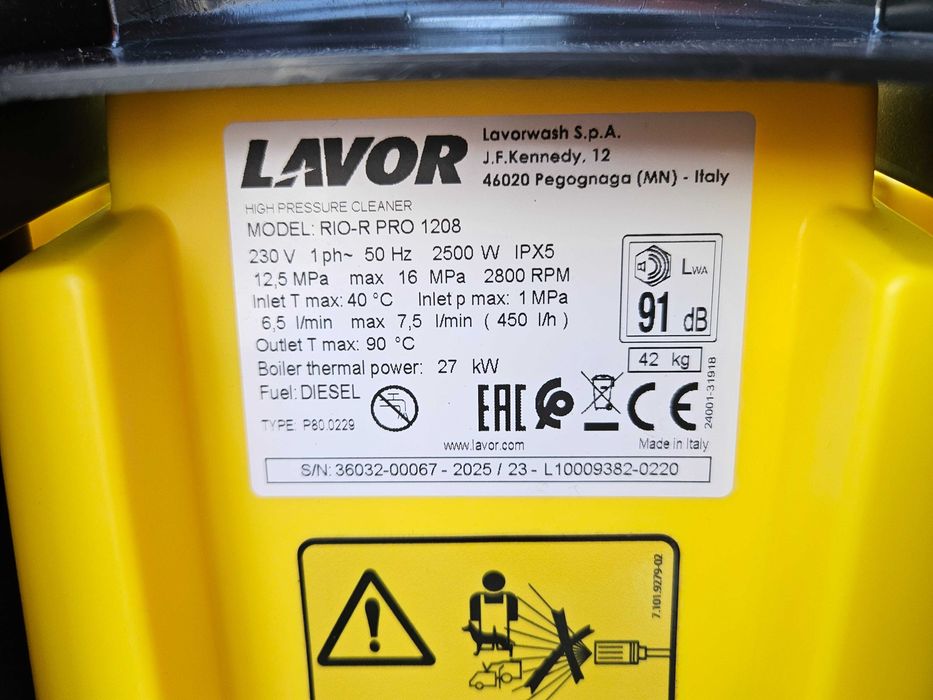 LAVOR RIO R wersja PRO 1208 myjka ciśnieniowa z podgrzewaniem wody Nowe ...