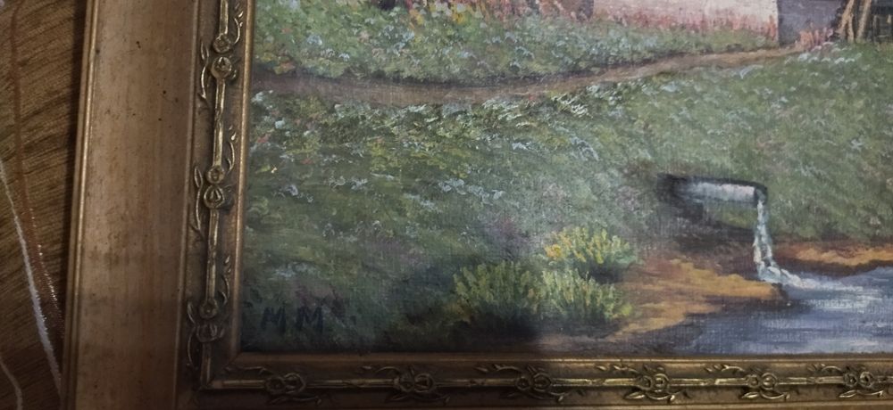 Bardzo stary obraz na płótnie