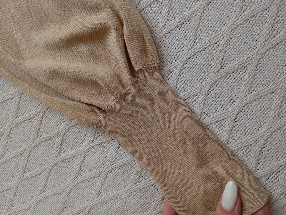 MASSIMO DUTTI M-L niesamowity włoski sweterek jedwab i bawełna
