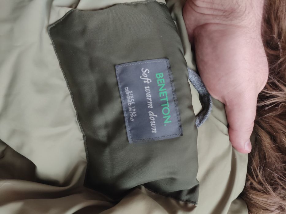 Пуховик Benetton, зимова куртка парка чоловіча мужская зимняя теплая