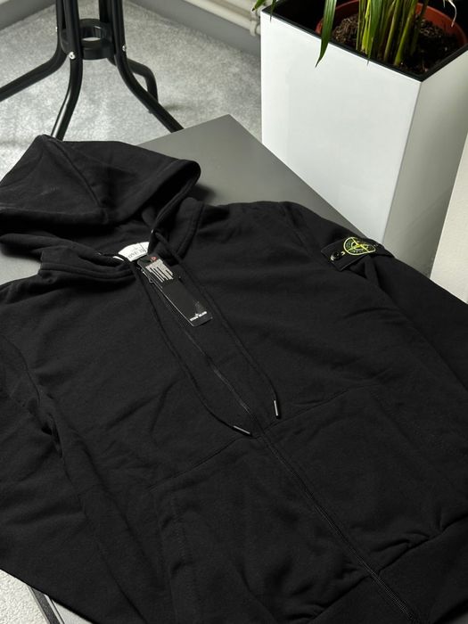 Зіп худі stone island в чорному та сірому кольорах