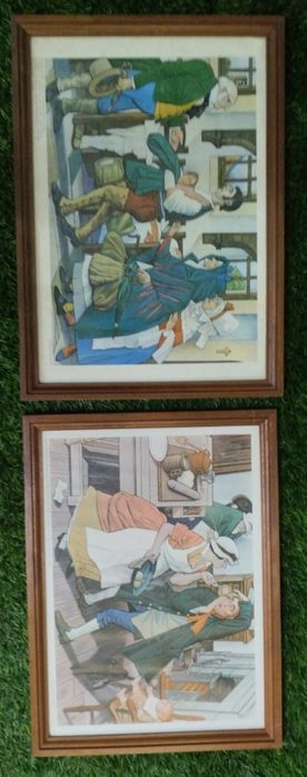 Quadros com gravuras de medicina antiga