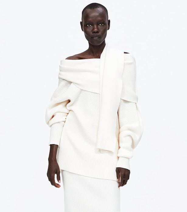 Светр  zara з шарфом