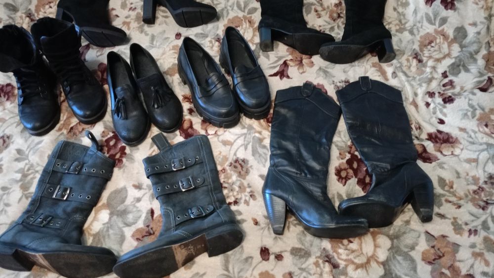 Туфли кожаные черные