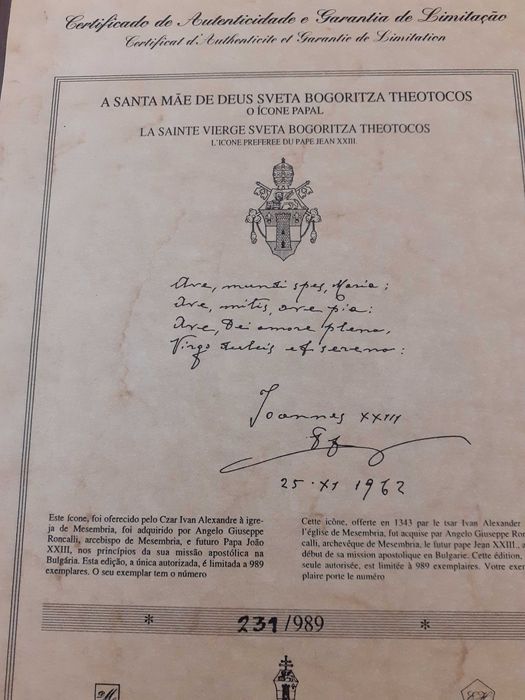 Icone repr. autorizada folha de ouro e pedras preciosas