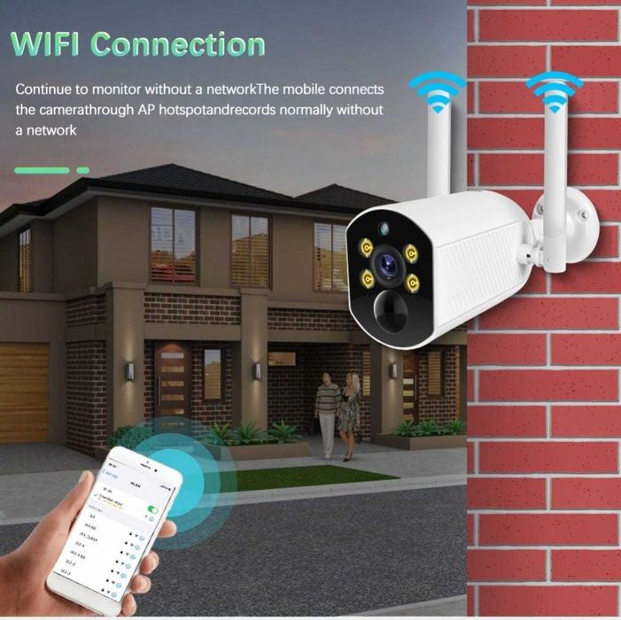 Sistema Vigilância WiFi Deteção Movimento e Visão Noturna - NOVO