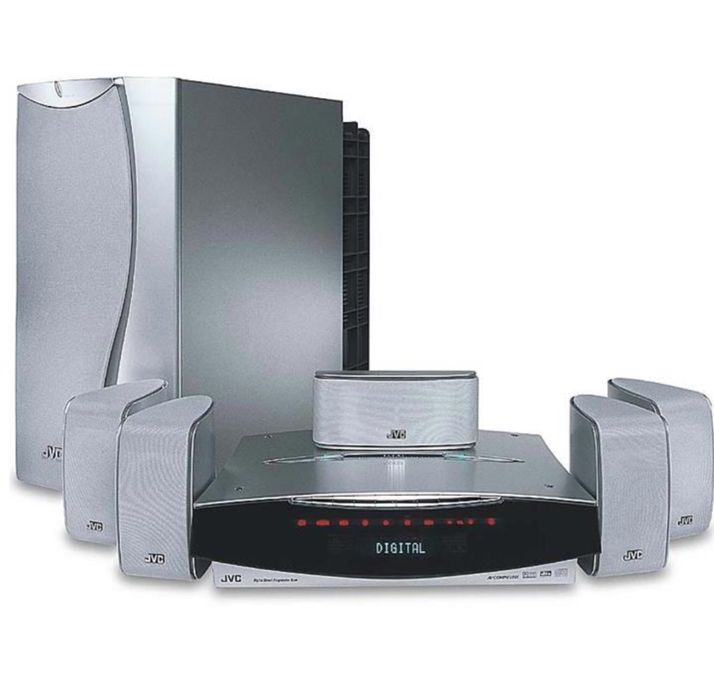 aparelhagem som Home Cinema 5.1 JVC colunas