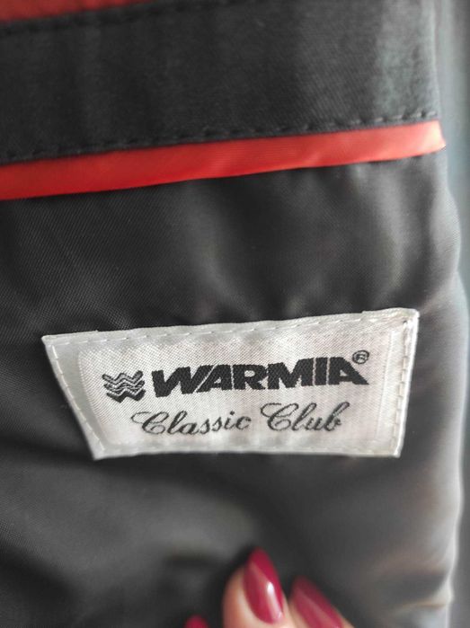 Elegancki markowy lekki płaszcz męski Warmia  czarny XXL