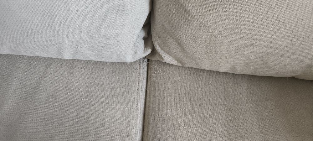 Sofá 2 Lugares Onda (180x90cm) - Cor : Bege 2 Puffs