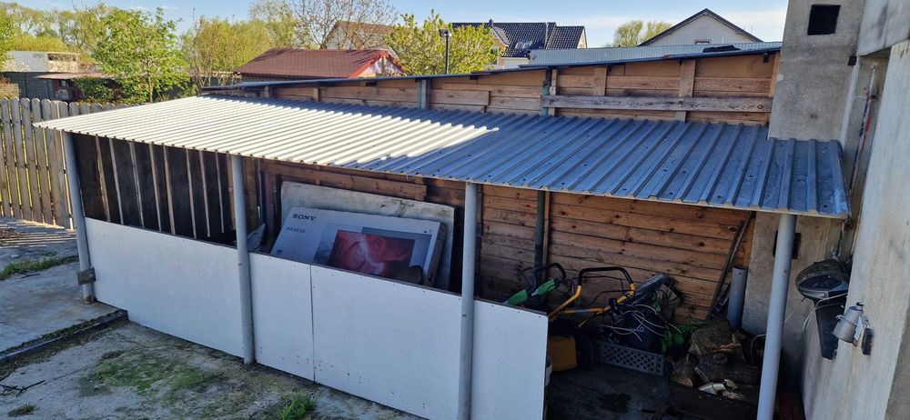 Drewutnia / wiata stalowa Solidna ! 10m3