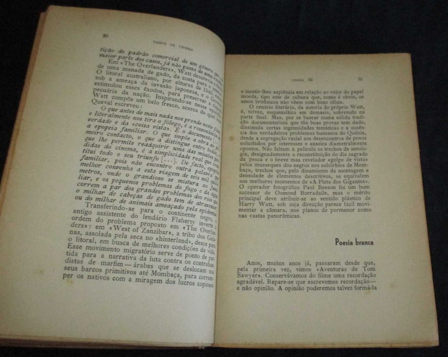 Livro Tempo de Cinema Armindo Blanco Edições Cosmos