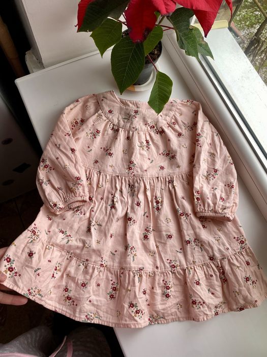 Сукня для дівчинки 98/104 сукня рожева плаття у квіти для дівчинки