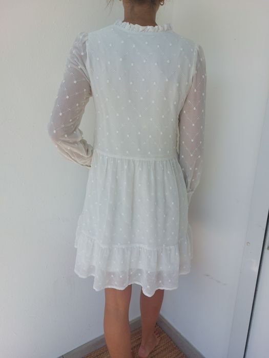 Zwiewna biała sukienka boho h&m rozmiar xs