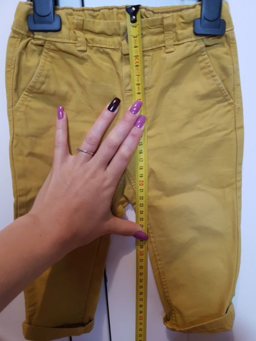 spodnie musztadowe H&M r74