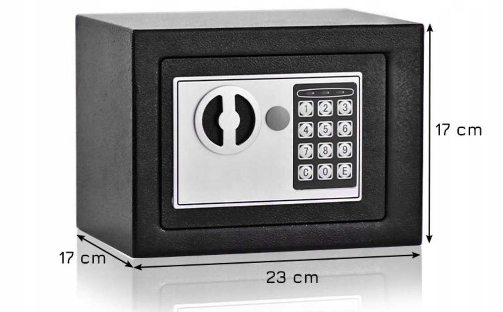 Sejf Domowy Ścienny Kasa Pancerna Stalowy Szyfr Zamek Elektroniczny