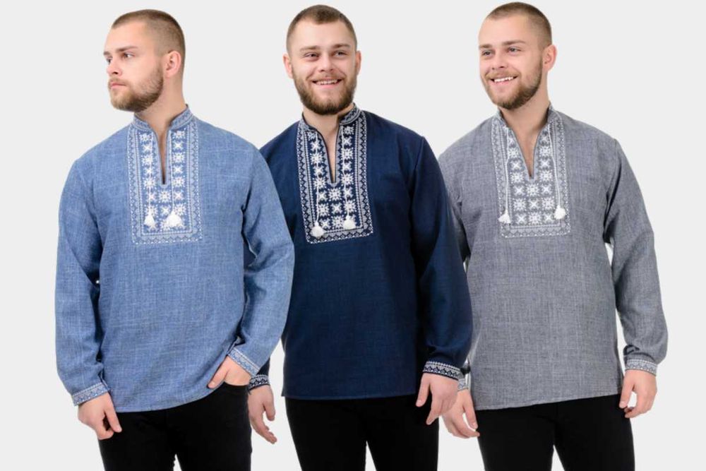 Чоловіча сорочка-вишиванка Орнамент (вышиванка мужская)